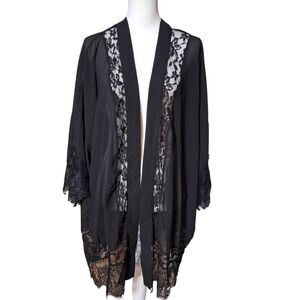 Black Women 3X lace chiffon whimsigoth fairy grunge witchy beach vacation Kimono